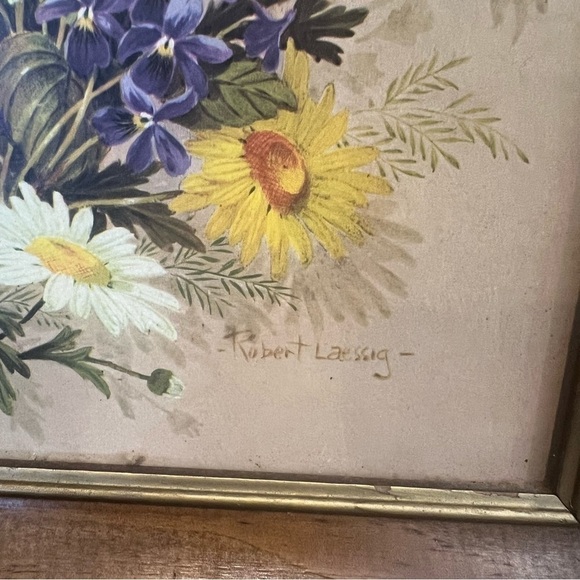 1970s, vintage, Robert Laessig Botanical Print 
- Classic Wooden Pine Frame - Picture 2 of 4
